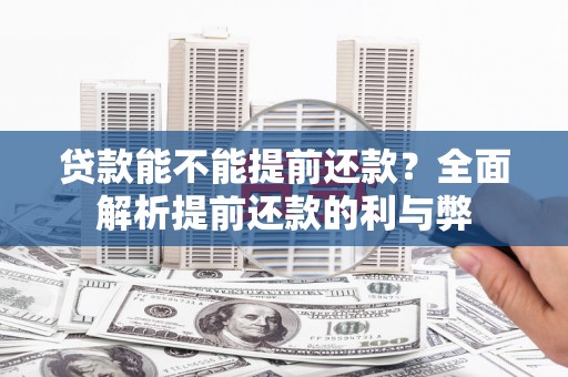 海勃湾贷款能不能提前还款？全面解析提前还款的利与弊
